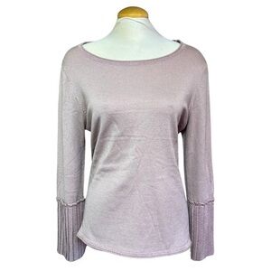 Women’s XL Nado Pink Top with Accordion Pleated Sleeves